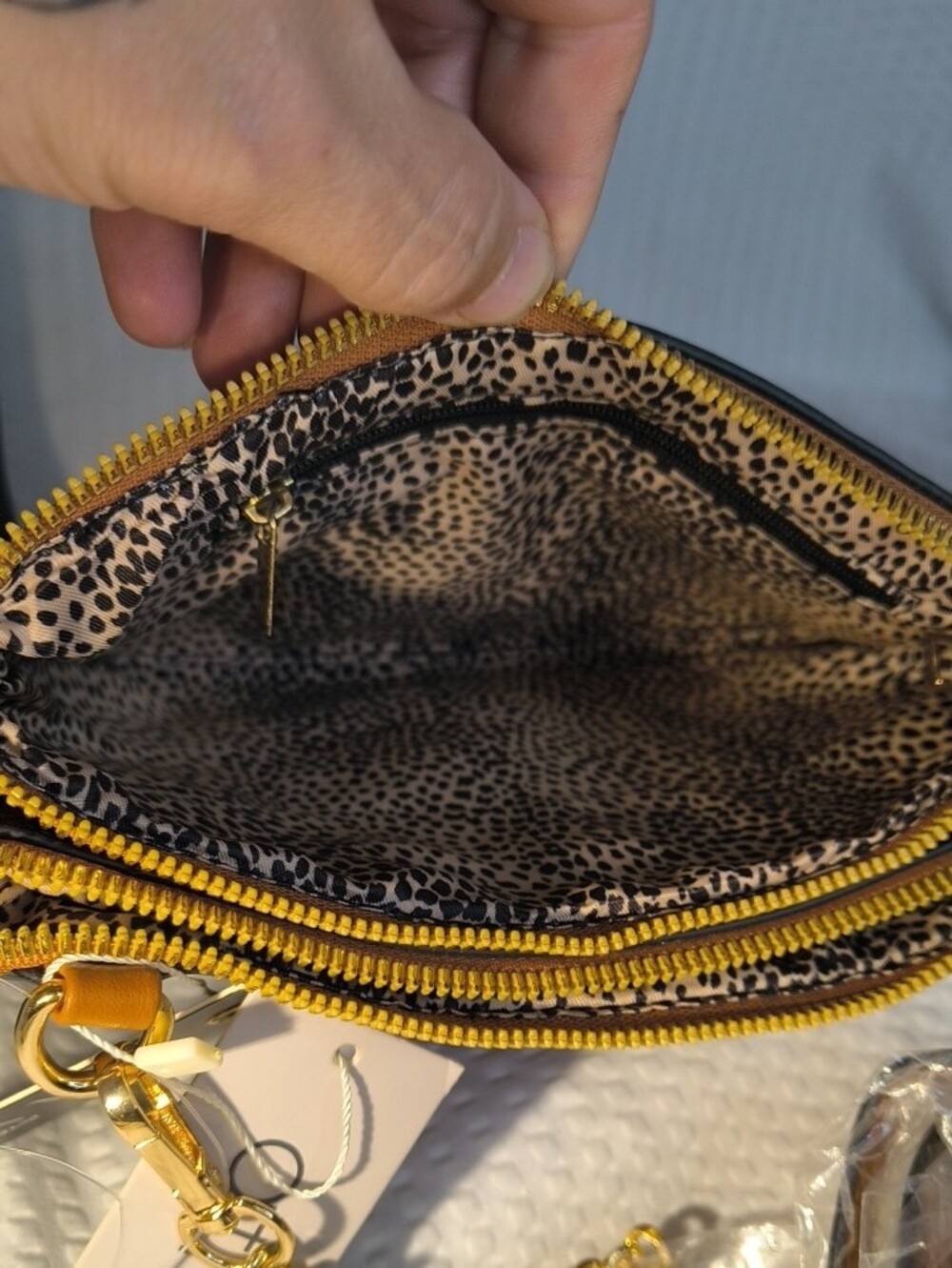 Atrie Brown Patterned Crossbody Bag NWT - Picture 9 of 10